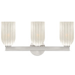 Lotus Dome Bathroom Vanity Light - Polished Nickel / White