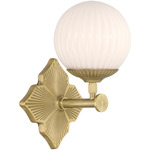 Orly Wall Sconce - Aged Brass / White