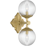 Orly Wall Sconce - Aged Brass / Clear