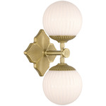 Orly Wall Sconce - Aged Brass / White
