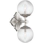 Orly Wall Sconce - Polished Nickel / Clear
