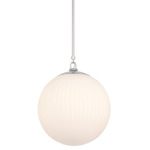 Orly Pendant - Polished Nickel / White