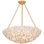 Palla Chandelier - Antique Gold / Capiz