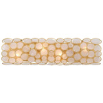 Palla Bathroom Vanity Light - Antique Gold / Capiz