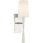 Trenton Glass Wall Sconce - Polished Nickel / White