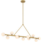 Terrell Linear Chandelier - Luxe Gold / White
