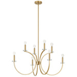 Florian Chandelier - Brushed Gold / Clear