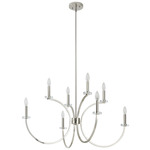 Florian Chandelier - Polished Nickel / Clear