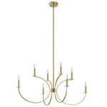 Florian Chandelier - Brushed Gold / Clear