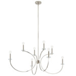 Florian Chandelier - Polished Nickel / Clear