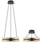 Grazia Dual Mount Pendant - Brushed Gold / Matte Black / White