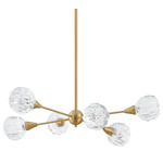Helena Chandelier - Brushed Gold / Clear