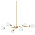 Helena Chandelier - Brushed Gold / Clear