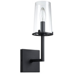 Jared Wall Sconce - Matte Black / Clear