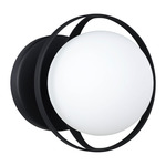 Parker Wall Sconce - Matte Black / Etched Opal