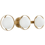 Parker Bathroom Vanity Light - Champagne Gold / Etched Opal