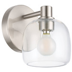 Valentina Wall Sconce - Brushed Nickel / Clear