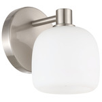Valentina Wall Sconce - Brushed Nickel / Etched Opal