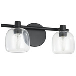 Valentina Bathroom Vanity Light - Matte Black / Clear