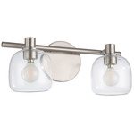 Valentina Bathroom Vanity Light - Brushed Nickel / Clear