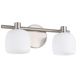 Valentina Bathroom Vanity Light - Brushed Nickel / Etched Opal