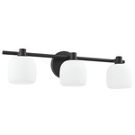 Valentina Bathroom Vanity Light - Matte Black / Etched Opal