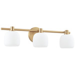 Valentina Bathroom Vanity Light - Champagne Gold / Etched Opal