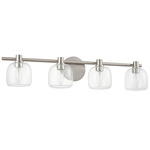 Valentina Bathroom Vanity Light - Brushed Nickel / Clear