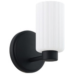 Bedminster Wall Sconce - Matte Black / Opal