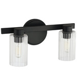 Bedminster Bathroom Vanity Light - Matte Black / Clear