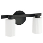 Bedminster Bathroom Vanity Light - Matte Black / Opal
