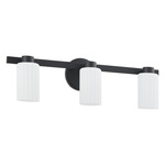 Bedminster Bathroom Vanity Light - Matte Black / Opal