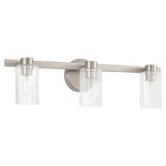 Bedminster Bathroom Vanity Light - Brushed Nickel / Clear