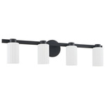 Bedminster Bathroom Vanity Light - Matte Black / Opal