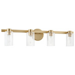 Bedminster Bathroom Vanity Light - Champagne Gold / Clear