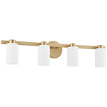 Bedminster Bathroom Vanity Light - Champagne Gold / Opal