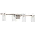 Bedminster Bathroom Vanity Light - Brushed Nickel / Clear