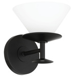 Tremolo Wall Sconce - Matte Black / Champagne Gold / Etched Opal