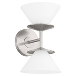 Tremolo Wall Sconce - Brushed Nickel / Polished Nickel / Etched Opal