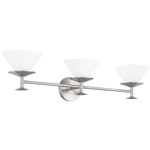 Tremolo Bathroom Vanity Light - Brushed Nickel / Polished Nickel / Etched Opal