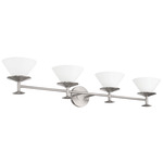 Tremolo Bathroom Vanity Light - Brushed Nickel / Polished Nickel / Etched Opal