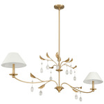 Presley Linear Chandelier - Champagne Gold / Clear