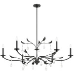 Presley Chandelier - Textured Black / Clear