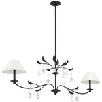 Presley Linear Chandelier - Textured Black / Clear