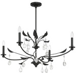 Presley Chandelier - Textured Black / Clear