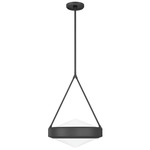 Agate Pendant - Matte Black / Opal