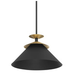 Tremolo Pendant - Champagne Gold / Textured Black