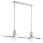 Stockholm Linear Chandelier - Polished Nickel / Opal