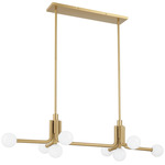 Stockholm Linear Chandelier - Champagne Gold / Opal