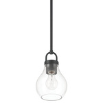 Mansfield Pendant - Matte Black / Clear